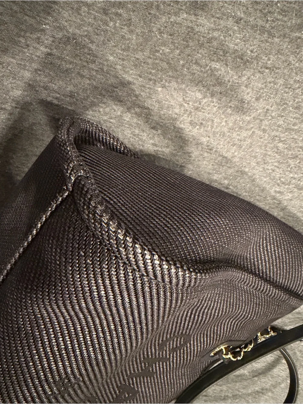 Mixed Fibers Small Deauville Tote Black/Blue